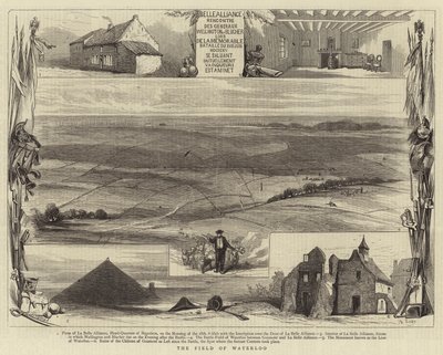 The Field of Waterloo (gravering) af English School