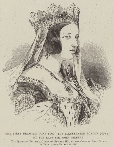 Den første tegning lavet til "The Illustrated London News" af afdøde Sir John Gilbert (gravering) af English School