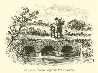 Die erste Fußgängerbrücke über die Themse von English School