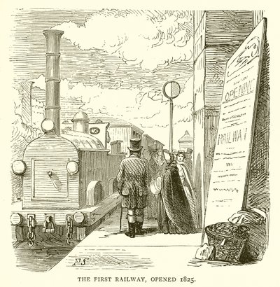 Die erste Eisenbahn, eröffnet 1825 von English School