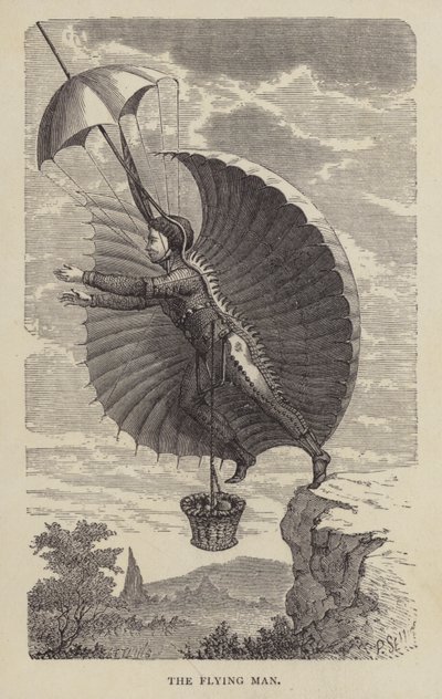 Den flyvende mand (kobberstik) af English School