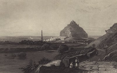 Fæstningen Daulatabad i Deccan (kobberstik) af English School
