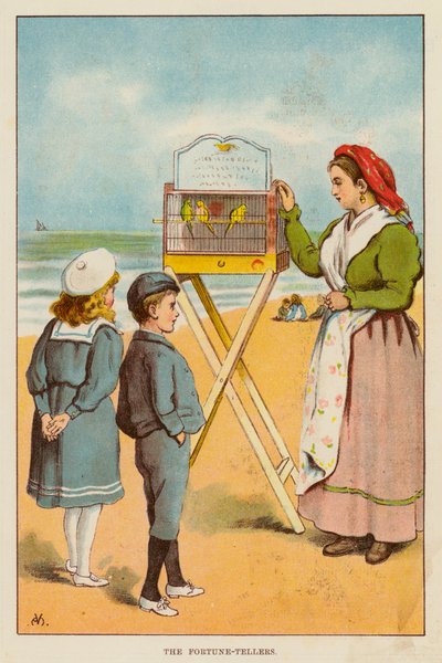 The Fortune-Tellers (farve litho) af English School