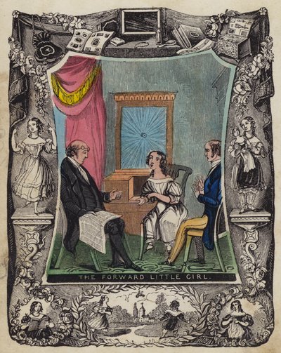 The Forward Little Girl (farvet gravering) af English School