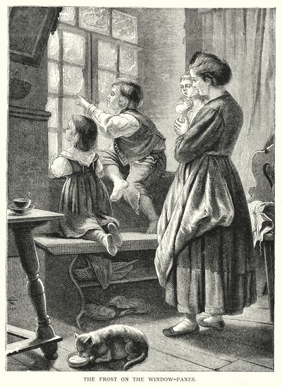 Frosten i vinduesruderne (gravering) af English School