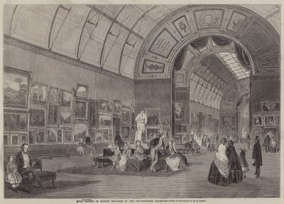 Galleriet for moderne malerier på kunstskatteudstillingen (gravering) af English School