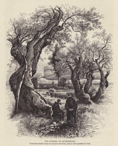 Gethsemane Have (kobberstik) af English School