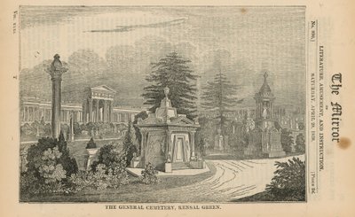 Den almindelige kirkegård i Kensal Green af English School