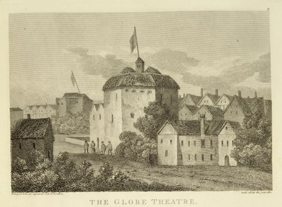 Globe Theatre on the Bankside, som det så ud under James I