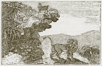 Geden og løven (kobberstik) af English School