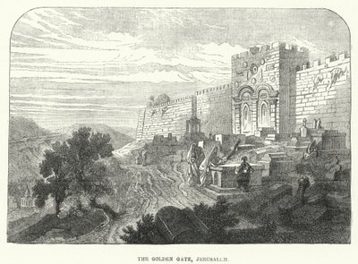 Den gyldne port, Jerusalem (kobberstik) af English School