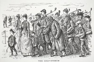 The Golf-Stream, illustration fra Punch af English School