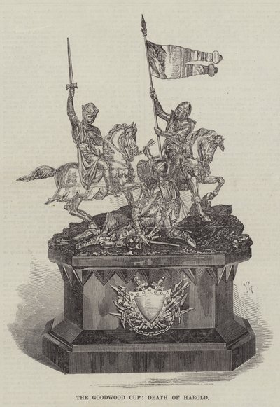 The Goodwood Cup, Death of Harold (gravering) af English School