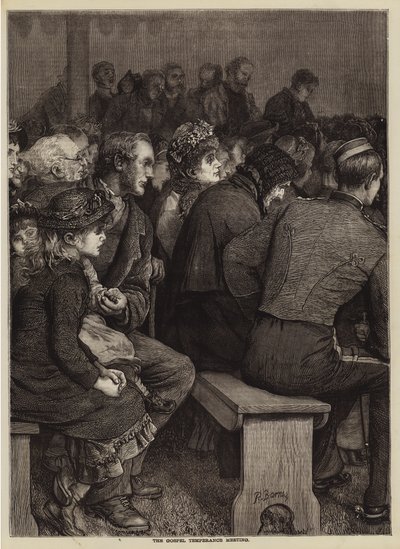 The Gospel Temperance Meeting (gravering) af English School