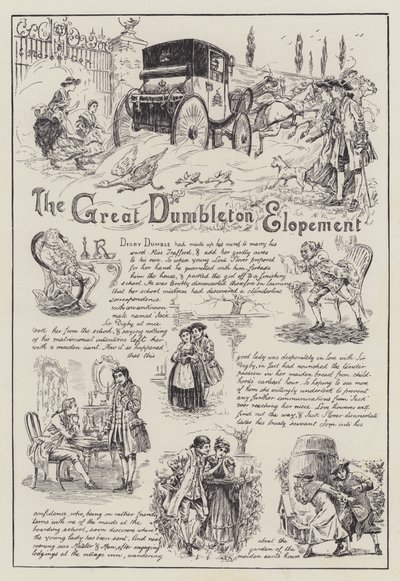 The Great Dumbleton Elopement (gravering) af English School