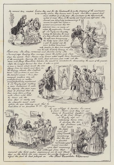 The Great Dumbleton Elopement (gravering) af English School