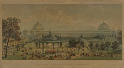 Den store internationale udstilling, set fra havebrugshaven, 1851 af English School