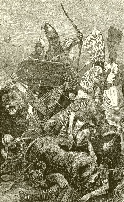 Den store Sesostris (Rameses II) i slaget ved Kadesch af English School