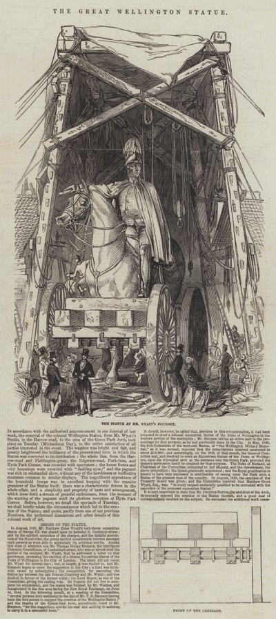 Den Store Wellington Statue (gravering) af English School