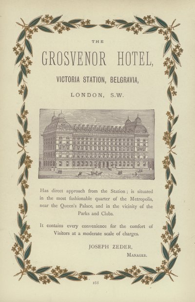 The Grosvenor Hotel (gravering) af English School