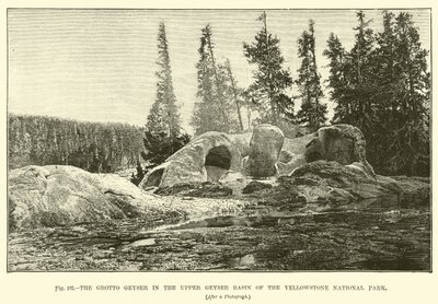 The Grotto Geyser in the Upper Geyser Basin of the Yellowstone National Park  af English School