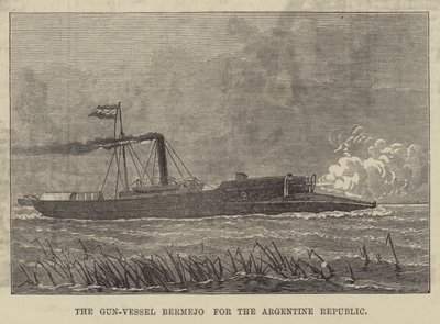 Gun-Vessel Bermejo for den argentinske republik (gravering) af English School