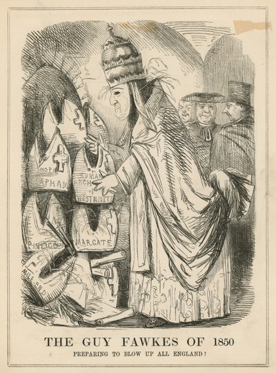 Guy Fawkes fra 1850 af English School