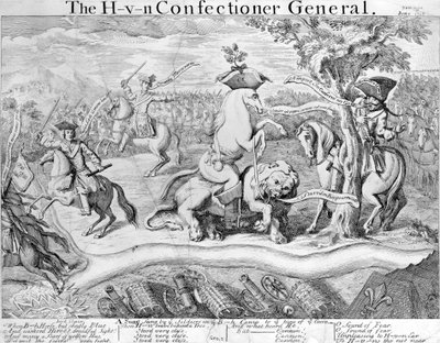 H- V- N Konditorgeneral, ca. 1743 af English School