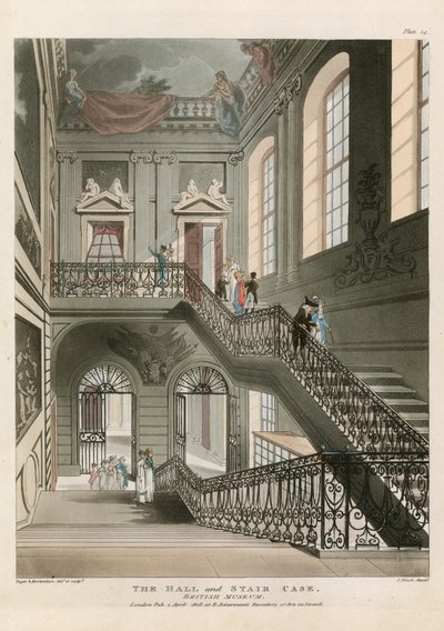 The Hall and Stair Case, British Museum af English School