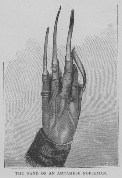 Hånden af en Annamesisk adelsmand (gravering) af English School