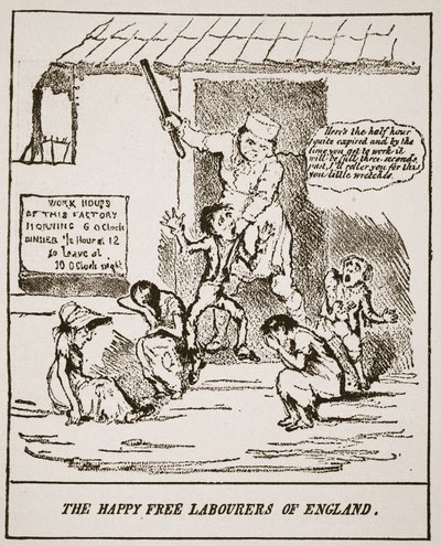 The Happy Free Laborers of England, fra et tryk udgivet i 1833, illustration fra The Church of England: A History for the People af H.D.M. Spence-Jones, pub. ca. 1910 (sepiafoto) af English School