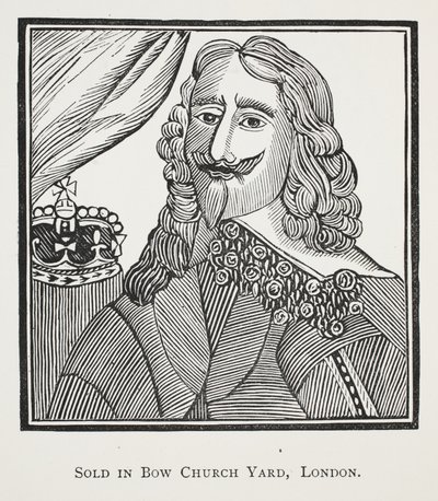 The History of the Royal Martyr, King Charles the First, illustration fra Chap-books of the Eighteenth Century af John Ashton, pub. 1882 af English School