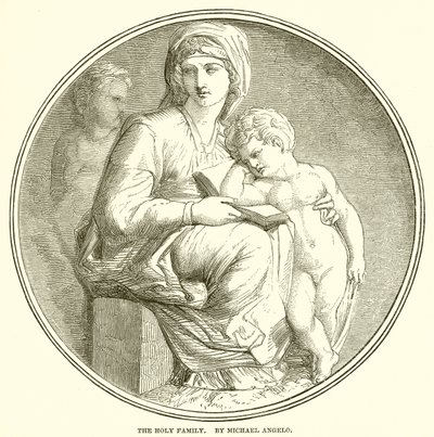 Den hellige familie. Af Michael Angelo af English School