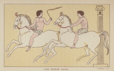 Hestevæddeløbet (farvelitografi) af English School