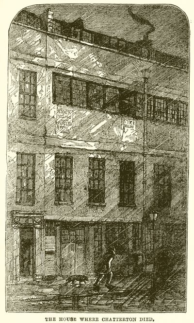 Huset, hvor Chatterton døde af English School