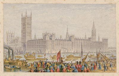 The Houses of Parliament, Palace of Westminster, London af English School