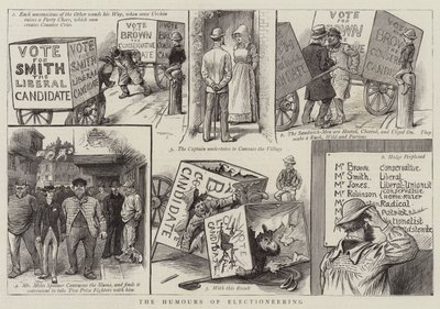 The Humors of Electioneering (gravering) af English School