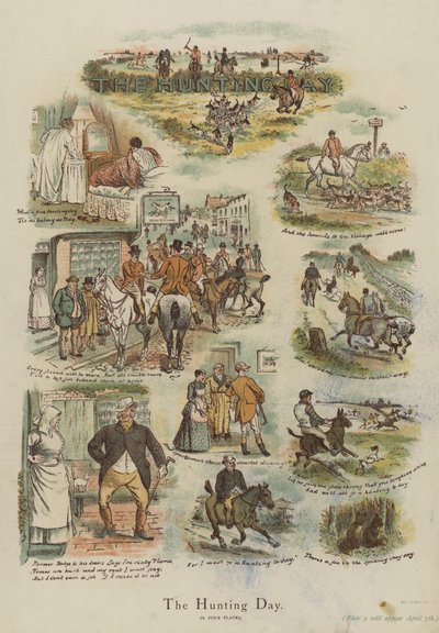 Jagtdagen (chromolitho) af English School