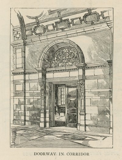 The Imperial Institute: Døråbning i korridor af English School