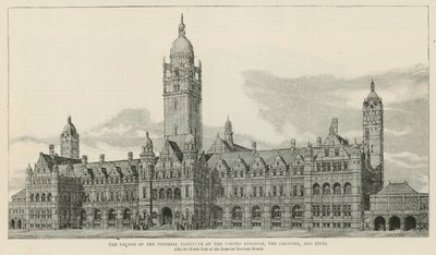 The Imperial Institute: Facade af bygningen på nordsiden af Imperial Institute Road af English School