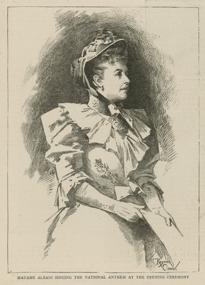 The Imperial Institute: Madame Albani synger nationalsangen ved åbningsceremonien af English School