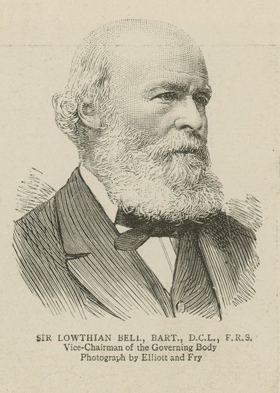 The Imperial Institute: Sir Lowthian Bell, næstformand for det styrende organ af English School