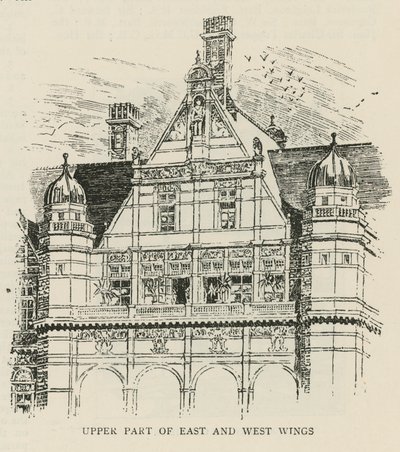 The Imperial Institute: Øvre del af øst- og vestfløjen af English School