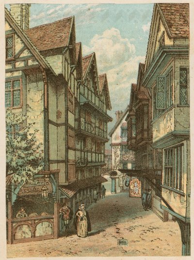 Den internationale sundhedsudstilling i South Kensington, 1884: den gamle London-gade af English School