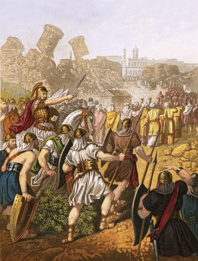 Israelitterne omslutter Jerikos mure af English School