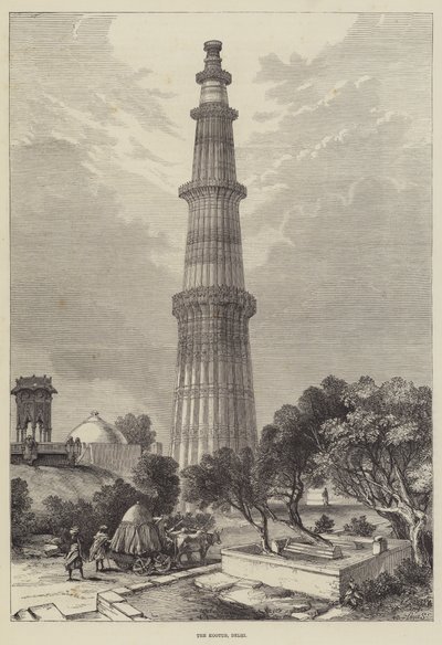 The Kootub, Delhi (gravering) af English School