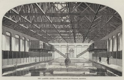 The Lambeth Baths (gravering) af English School