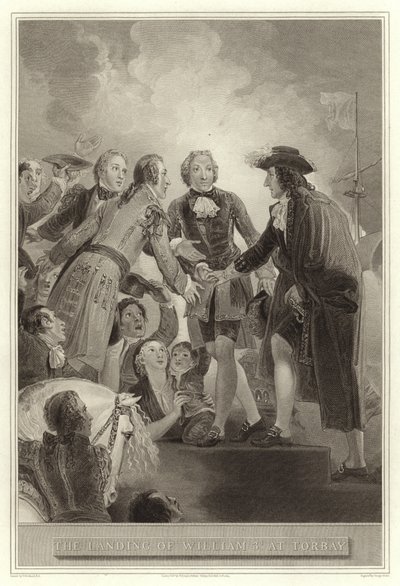 The Landing of William 3d ved Torbay af English School