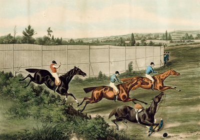 The Last Fence, der repræsenterer den sidste steeplechase, som fandt sted på Hippodrome Race Course, Kensington, London af English School