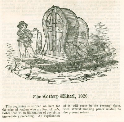 Det sidste lotteri. Lotterihjulet, 1826 af English School
